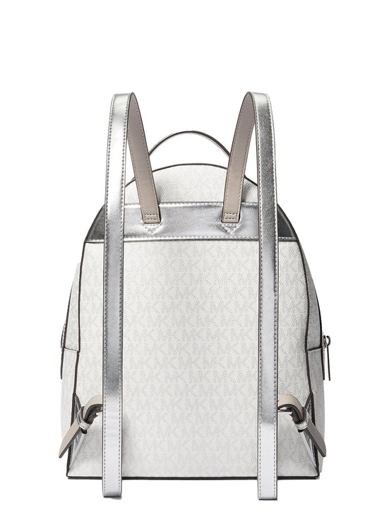 Michael Kors Women's Sheila Medium Logo Backpack Silver