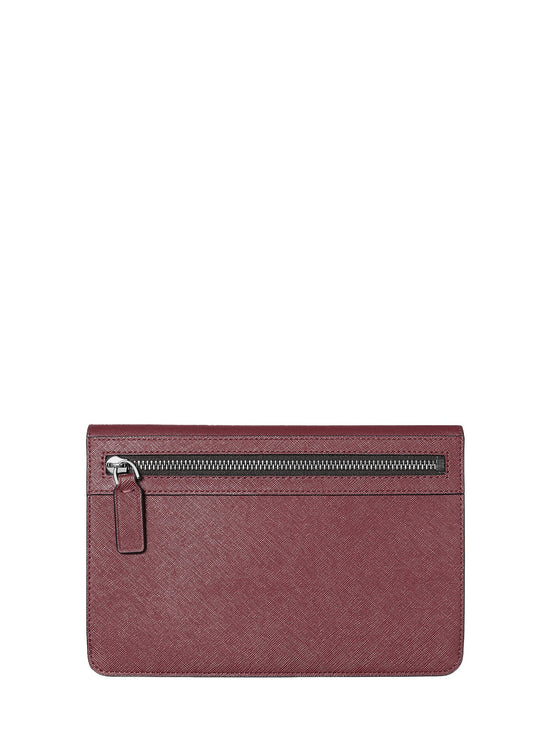 Michael Kors Men Rivington Large Saffiano Leather Wallet Oxblood