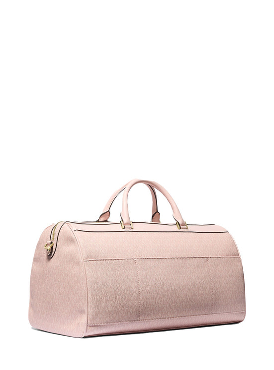Michael Kors Women's Jet Set Travel Extra-Large Signature Logo Duffel Bag Dark Powder Blush