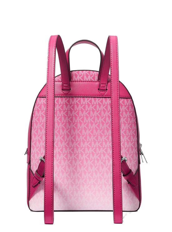 Michael Kors Women's Jaycee Medium Ombré Signature Logo Backpack Dragonfruit
