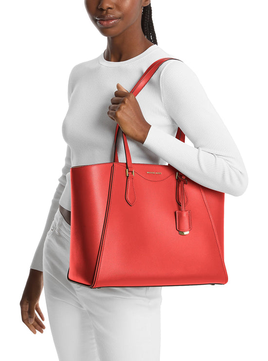 Michael Kors Women's Taryn Large Leather Tote Bag Burnt Sienna