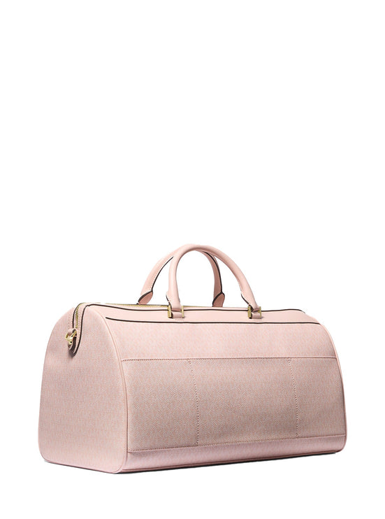 Michael Kors Women's Jet Set Travel Extra-Large Signature Logo Duffel Bag Light Powder Blush