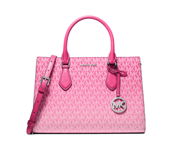 Michael Kors Women's Sheila Medium Ombré Signature Logo Satchel Dragonfruit