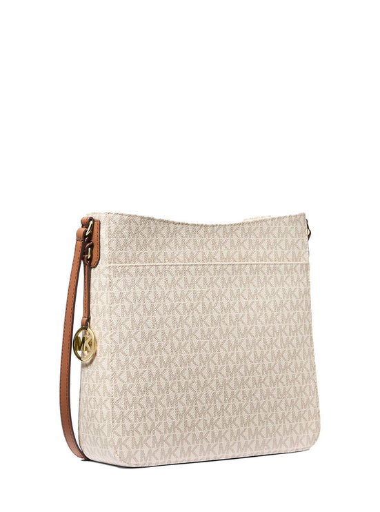 Michael Kors Women's Jet Set Travel Large Logo Messenger Bag Vanillia