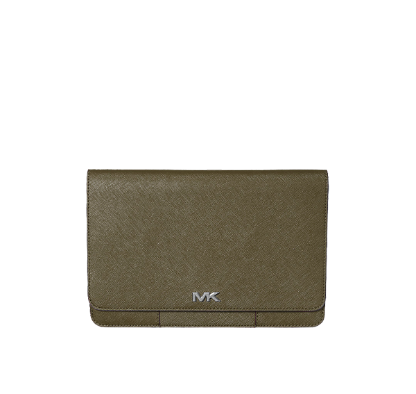 Michael Kors Men Rivington Large Saffiano Leather Wallet Olive