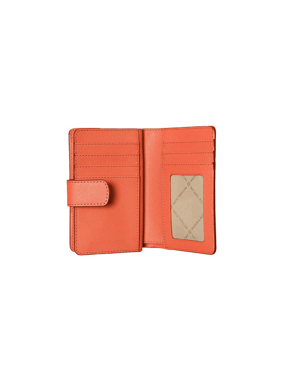 Michael Kors Women's Medium Crossgrain Leather Wallet Red Clay