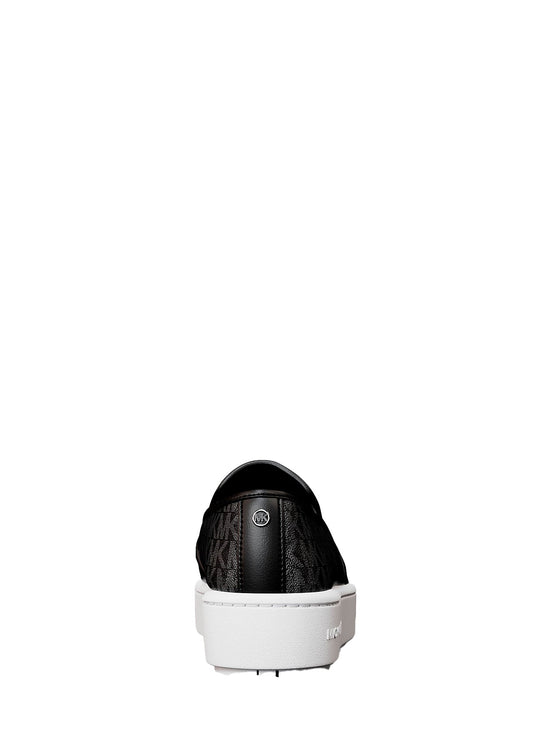 Michael Kors Women's Teddi Signature Logo Slip-On Sneaker Black