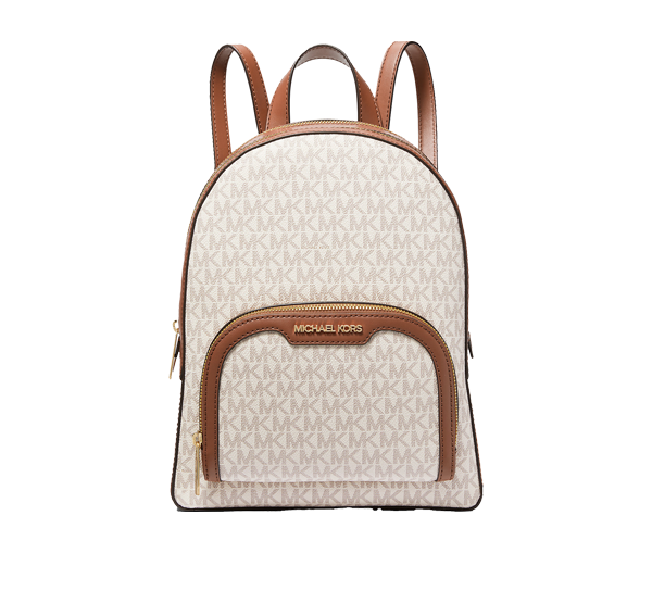 Michael Kors Women's Jaycee Medium Logo Backpack Vanillia/Gold