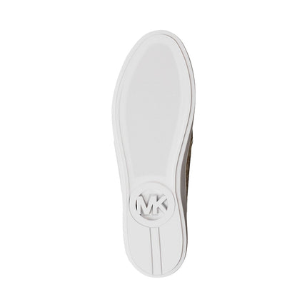 Michael Kors Women's Teddi Signature Logo Slip-On Sneaker Vanilla/Cream