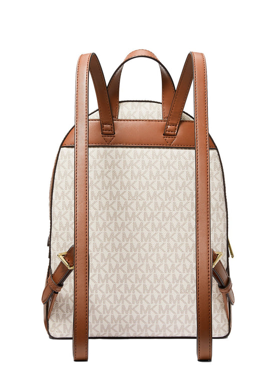 Michael Kors Women's Jaycee Medium Logo Backpack Vanillia/Gold