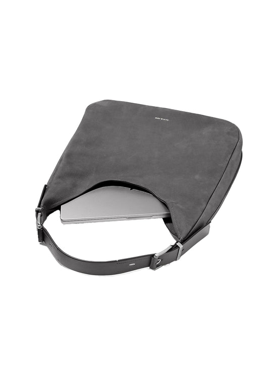 Michael Kors Women's Nolita Large Nubuck Hobo Shoulder Bag Slate