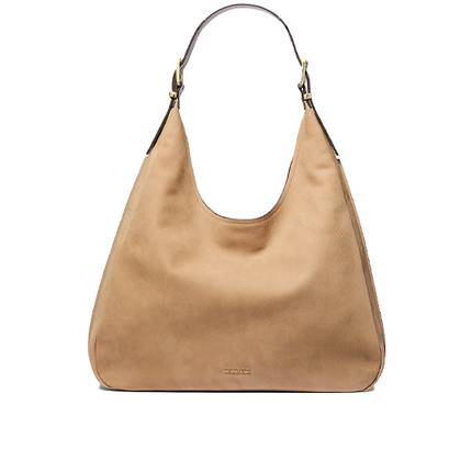 Michael Kors Women's Nolita Large Nubuck Hobo Shoulder Bag Camel