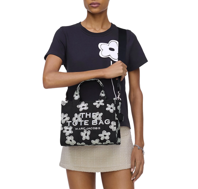 Marc Jacobs Women's The Daisy Canvas Small Tote Bag Black