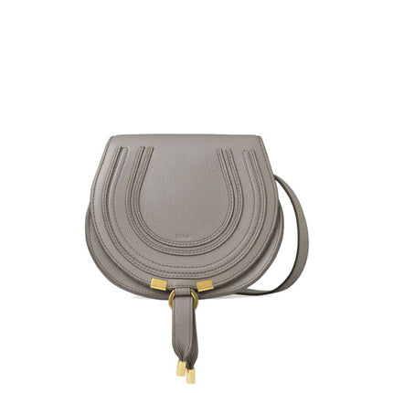 CHLOÉ Women's Small Marcie Saddle Bag Cashmere Grey