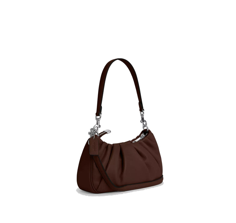 Coach Women's Teri Shoulder Bag With Ruching Silver/Maple