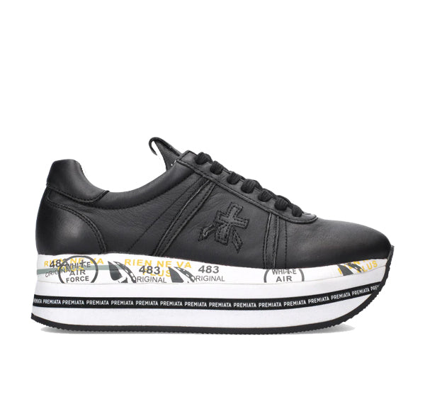 Premiata Women's Beth Sneakers Black 3873 - Ready to Ship