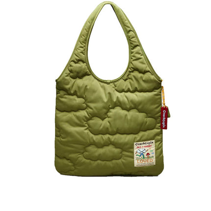 Coach Unisex Coachtopia Loop Quilted Cloud Tote Olive Green