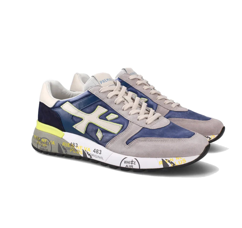 Premiata Men's Mick Sneakers Navy/Grey/Multi 6819