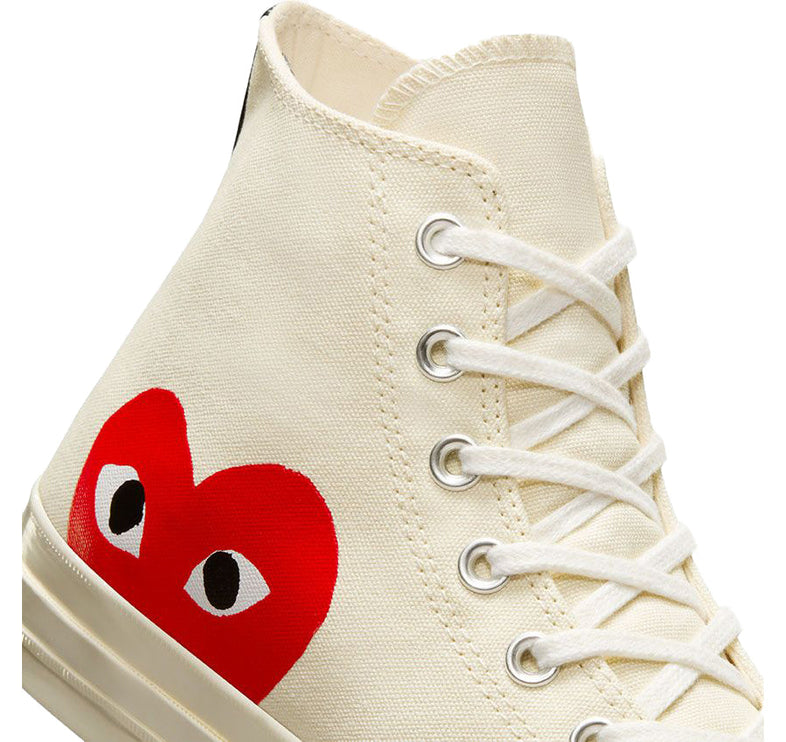 Converse x Comme des Garçons PLAY Chuck 70 High Top Milk/Red/Black