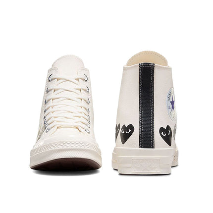 Converse x Comme des Garçons PLAY Chuck 70 Multi Heart High Top Milk/Black/Egret