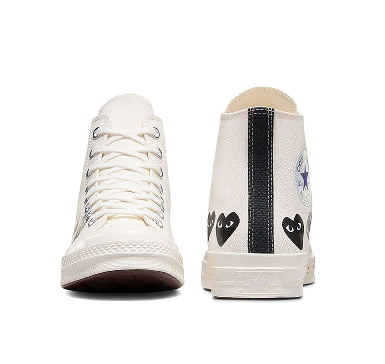 Converse x Comme des Garçons PLAY Chuck 70 Multi Heart High Top Milk/Black/Egret