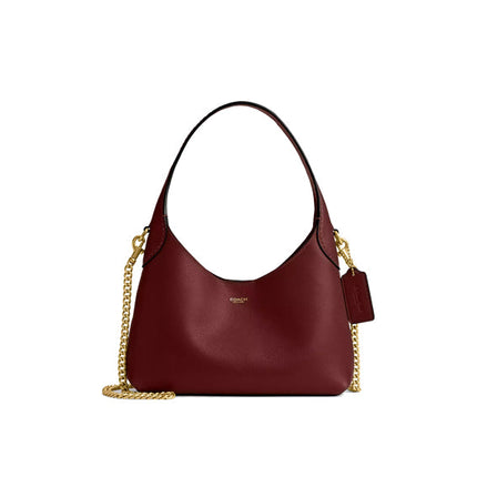 Coach Women's Brooklyn Shoulder Bag 23 Brass/Dark Ruby