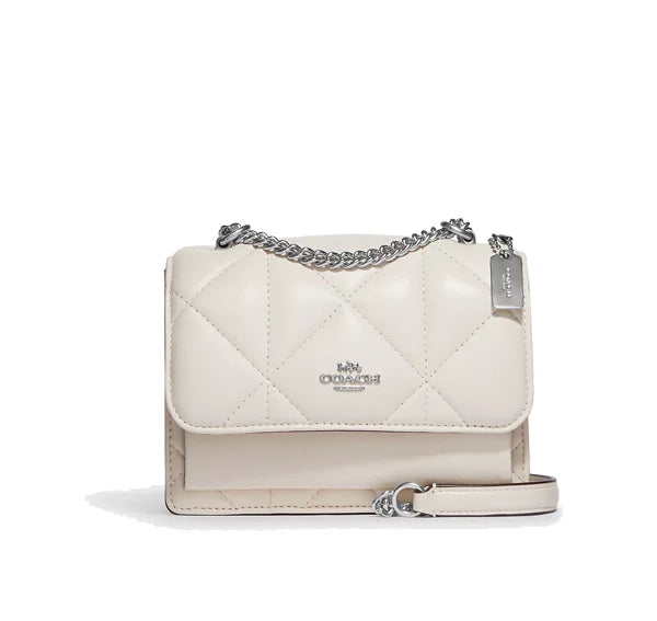 Coach Women's Mini Klare Crossbody With Puffy Diamond Quilting Silver/Chalk