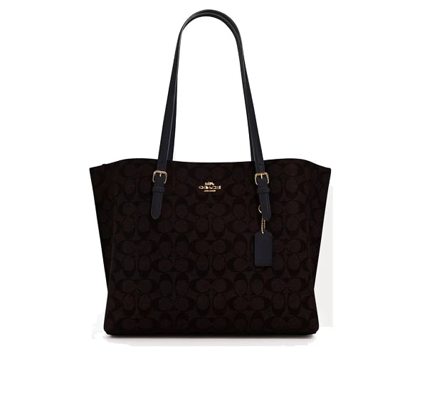 Coach Women's Mollie Tote In Signature Canvas Gold/Brown Black