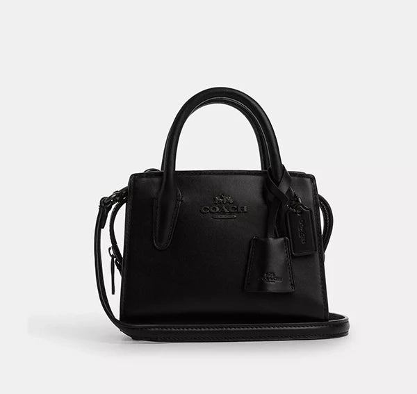 Coach Women's Andrea Mini Carryall Black Copper Black