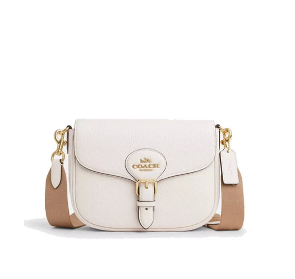 Coach Women's Amelia Saddle Bag Gold/Chalk