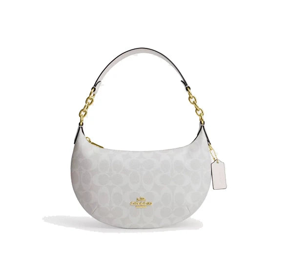 Coach Women's Payton Hobo In Signature Canvas Gold/Chalk/Glacierwhite