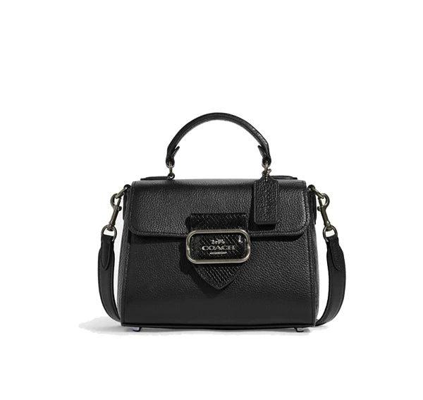 Coach Women's Morgan Top Handle Satchel Gunmetal/Black Multi