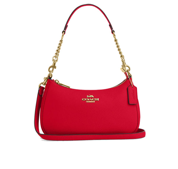 Coach Women's Teri Shoulder Bag Gold/Bold Red