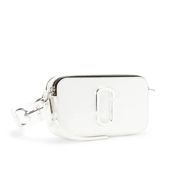 Marc Jacobs Women's The Snapshot Crossbody Bag Full White - Ready to Ship