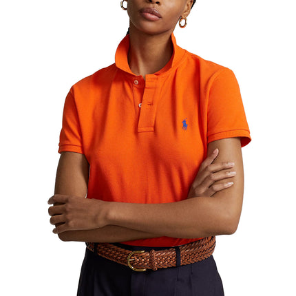 Polo Ralph Lauren Women's Classic Fit Mesh Polo Shirt Sailing Orange