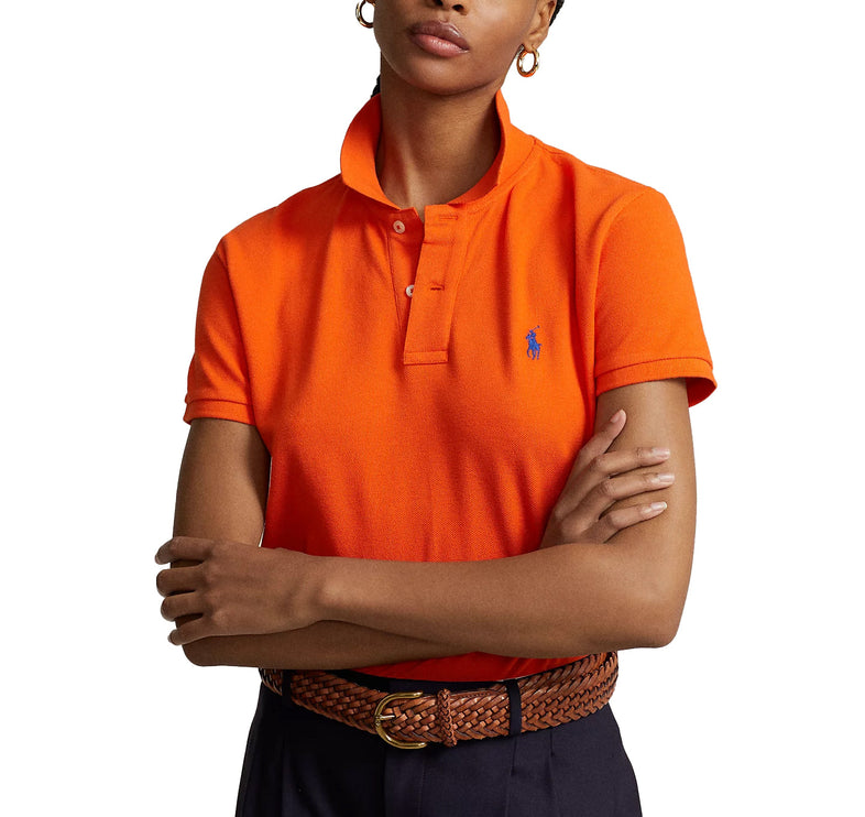 Polo Ralph Lauren Women's Classic Fit Mesh Polo Shirt Sailing Orange