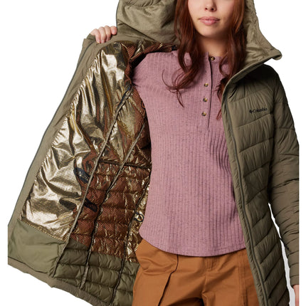 Columbia Women's Joy Peak II Mid Hooded Jacket Stone Green