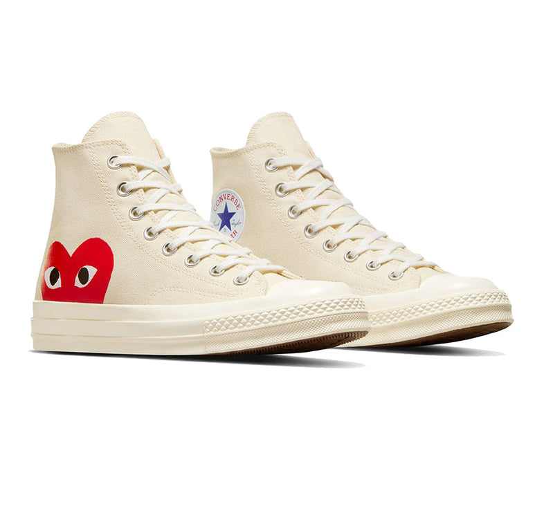 Converse x Comme des Garçons PLAY Chuck 70 High Top Milk/Red/Black - Special Price