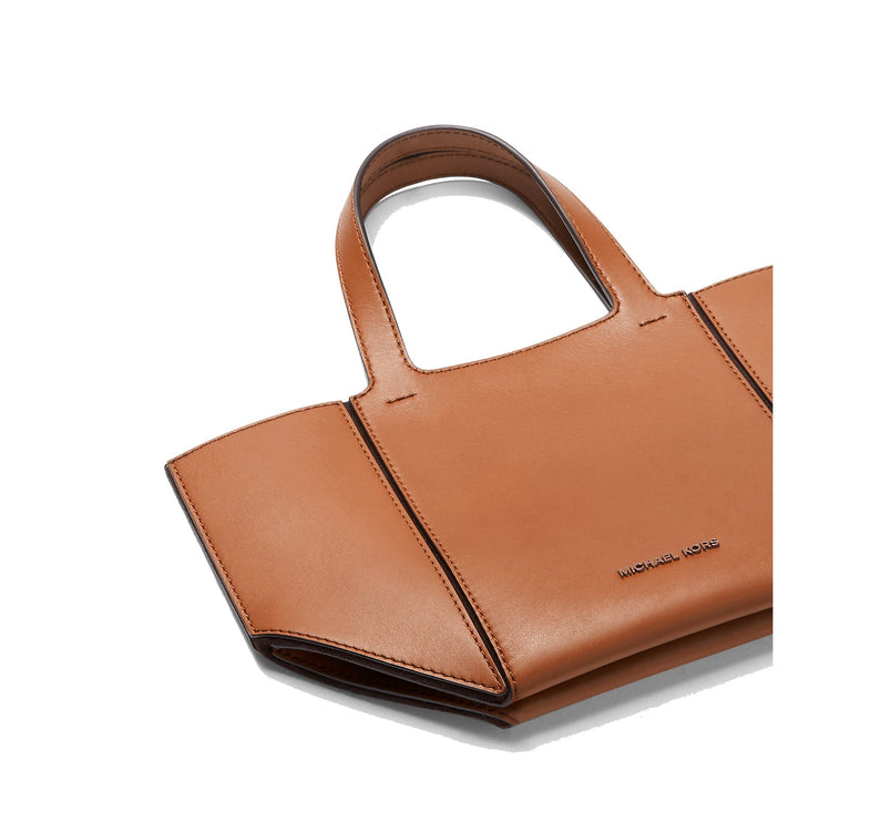Michael Kors Women's Jordi Small Leather Tote Bag Luggage