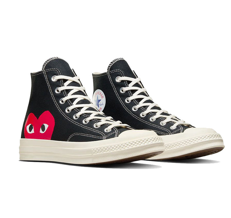 Converse x Comme des Garçons PLAY Chuck 70 High Top Black/Red/Egret