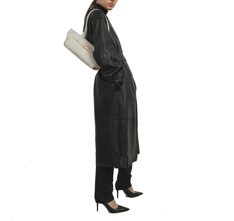 DeMellier London Women's The New York Shoulder Off White Small Grain