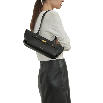 DeMellier London Women's The New York Shoulder Black Small Grain