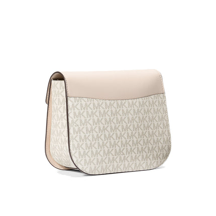 Michael Kors Women's Emilia Small Logo Crossbody Bag Light Cream Multi