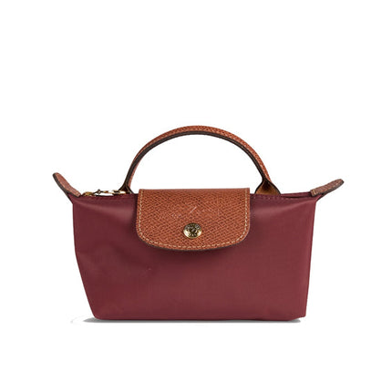 Longchamp Women's Le Pliage Original Pouch With Handle Bordeaux