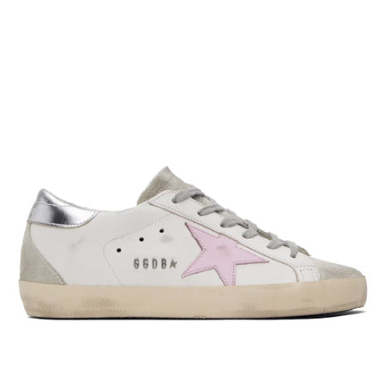 Golden Goose Women's Super Star Sneakers White/Silver/Pink