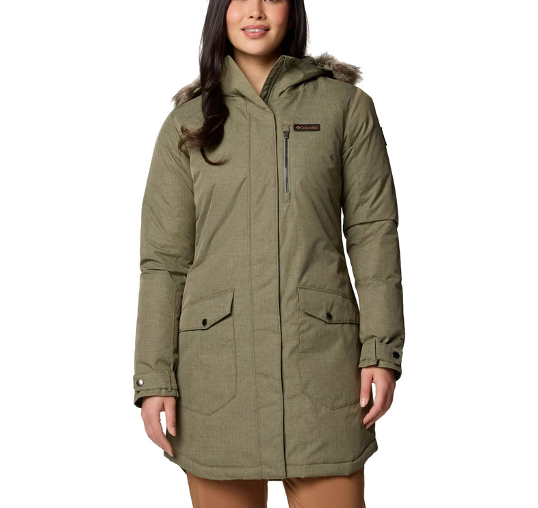 Columbia Women's Suttle Mountain Long Insulated Jacket Stone Green