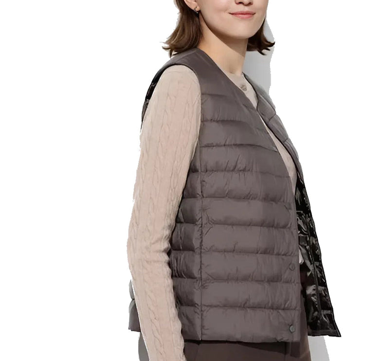 Uniqlo Women's Pufftech Compact Vest 37 Brown