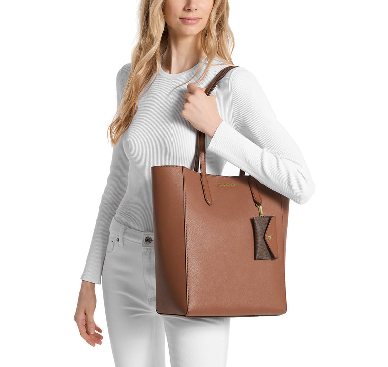 Michael Kors Women's Vincent Large Saffiano Leather Tote Bag With Card Case Luggage