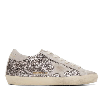 Golden Goose Women's Super Star Sneakers Shine Light Gray Cinder